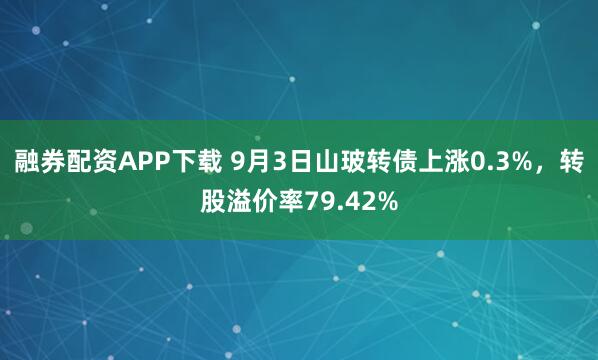 融券配资APP下载 9月3日山玻转债上涨0.3%，转股溢价率79.42%